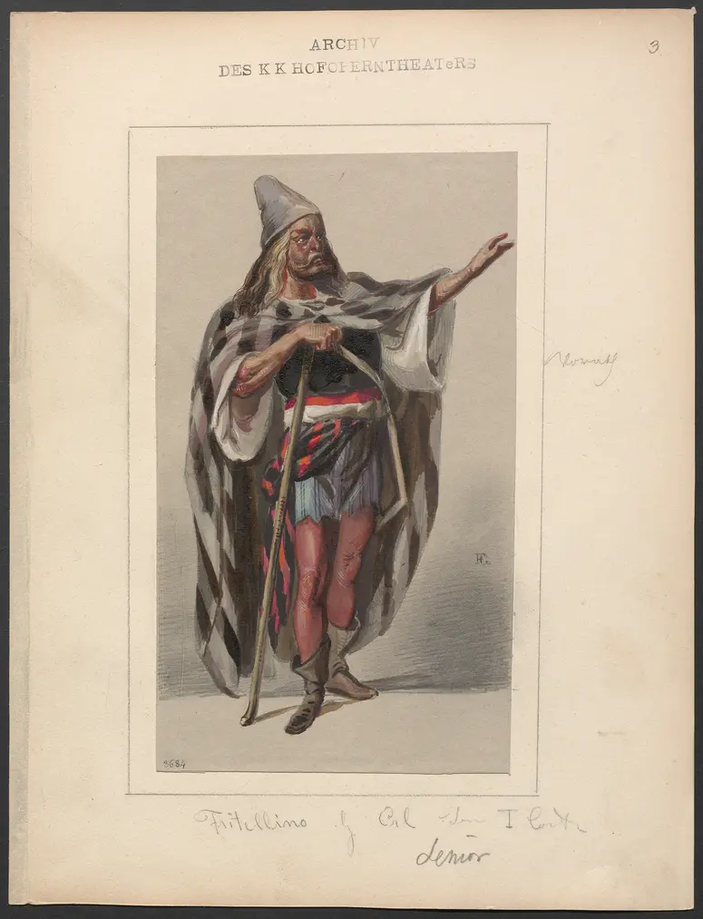 Königin Topas, Originaltitel: La reine Topaze, Titel der Serie: Figurinen des k.k. Hofoperntheaters