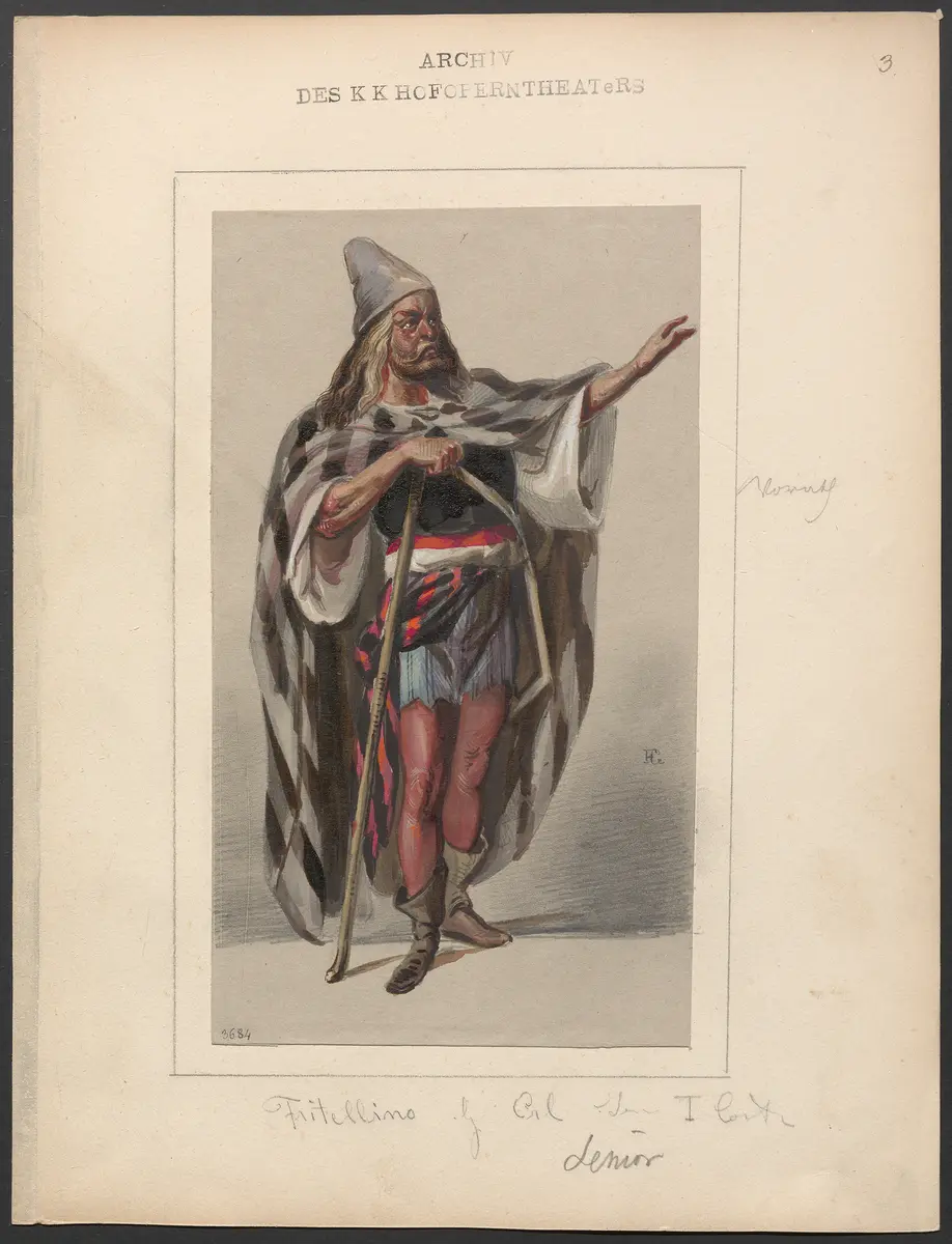 Königin Topas, Originaltitel: La reine Topaze, Titel der Serie: Figurinen des k.k. Hofoperntheaters