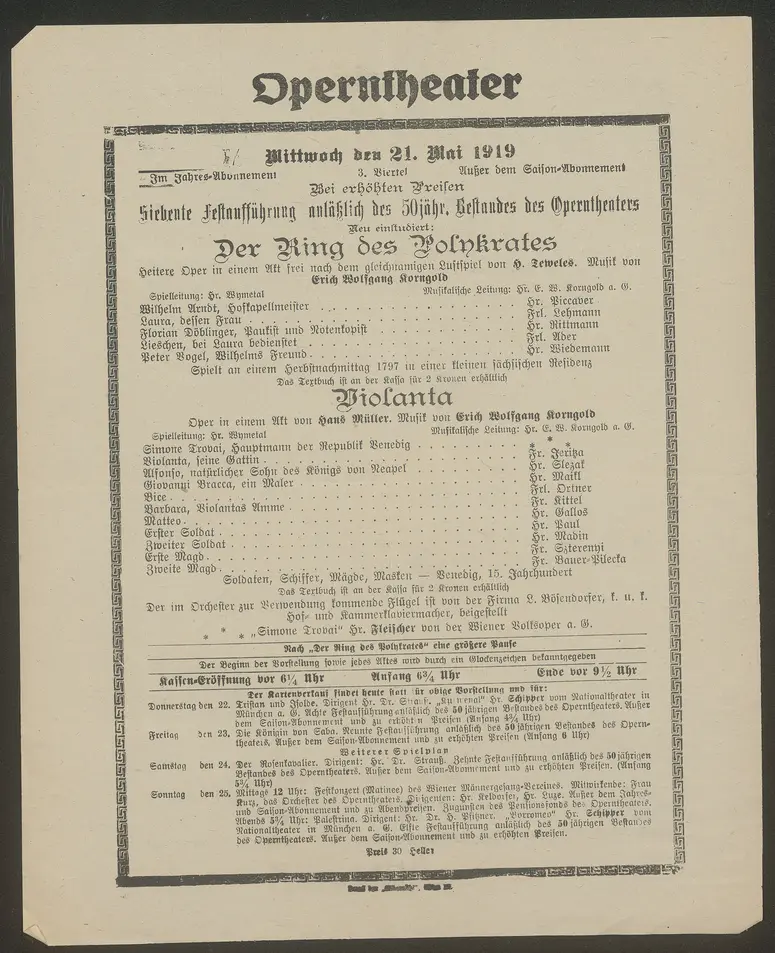 Der Ring des Polykrates, Violanta