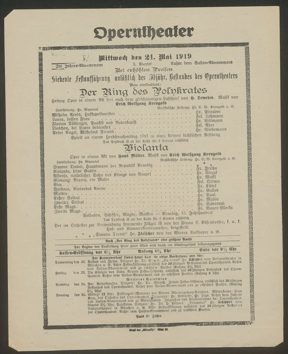 Der Ring des Polykrates, Violanta