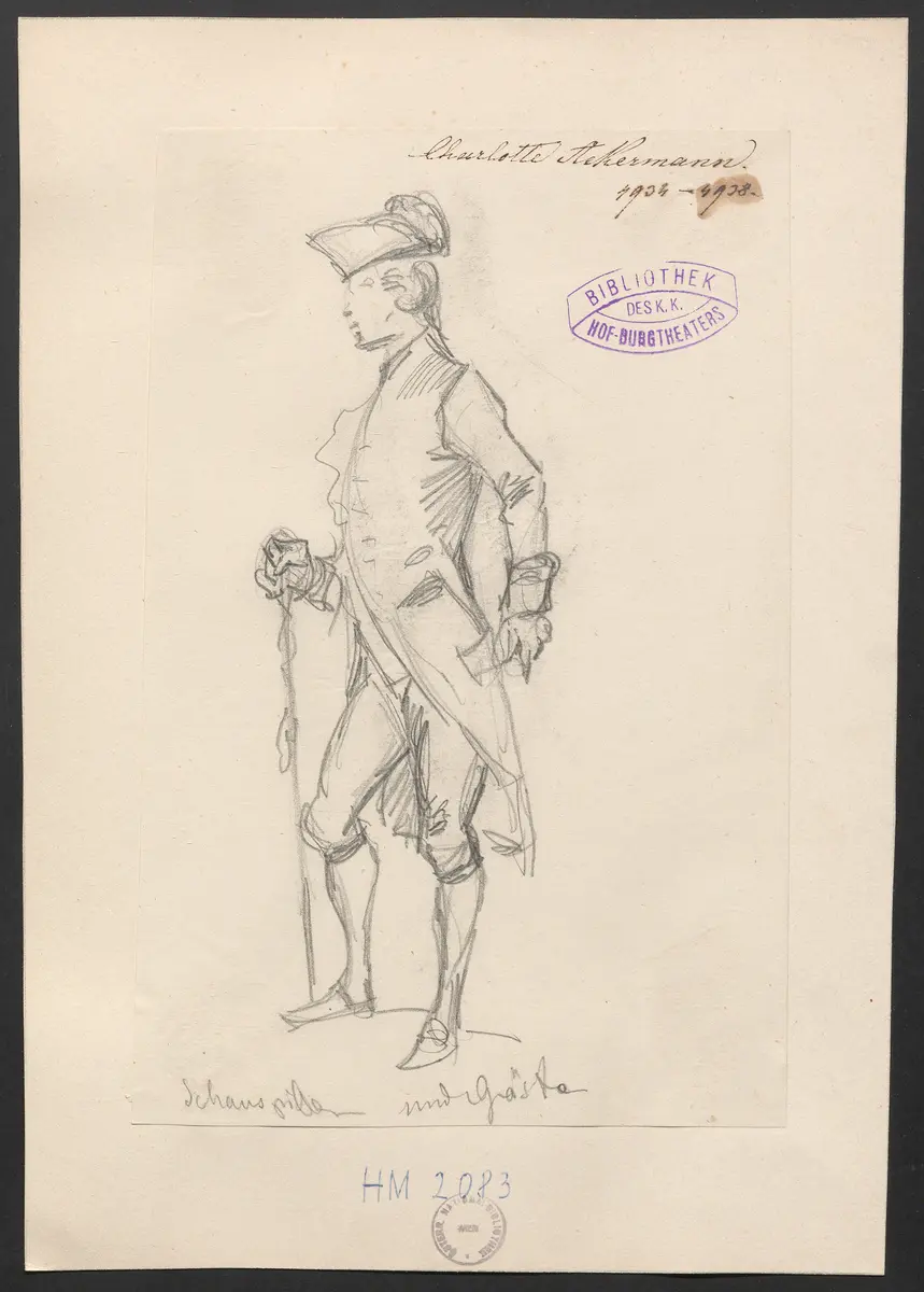 Charlotte Ackermann, Titel der Serie: Figurinen des k.k. Hof-Burgtheaters