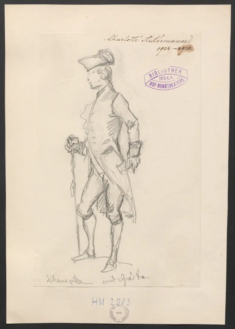 Charlotte Ackermann, Titel der Serie: Figurinen des k.k. Hof-Burgtheaters