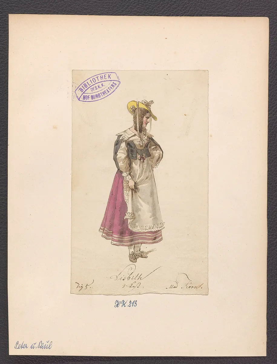 Peter und Paul, Originaltitel: Pierre et Paul, ou Une journée de Pierre le Grand,, Titel der Serie: Figurinen des k.k. Hof-Burgtheaters