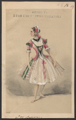 Die Gauklerin, Titel der Serie: Figurinen des k.k. Hofoperntheaters