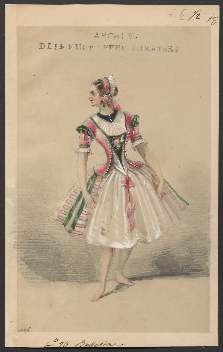 Die Gauklerin, Titel der Serie: Figurinen des k.k. Hofoperntheaters