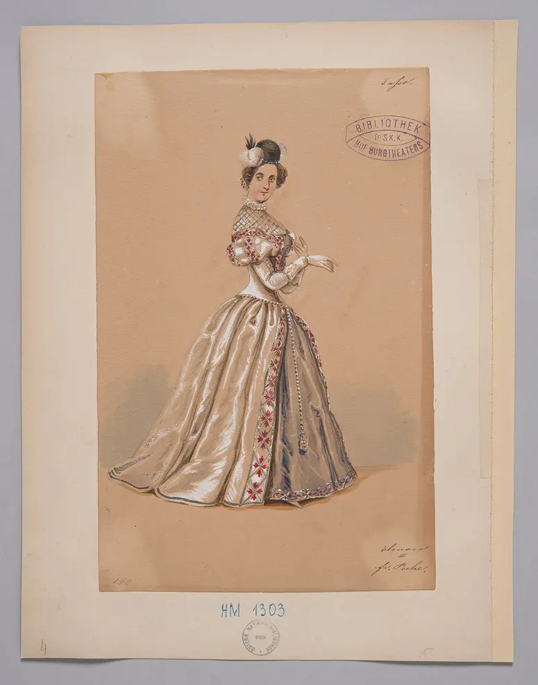 Torquato Tasso, Titel der Serie: Figurinen des k.k. Hof-Burgtheaters