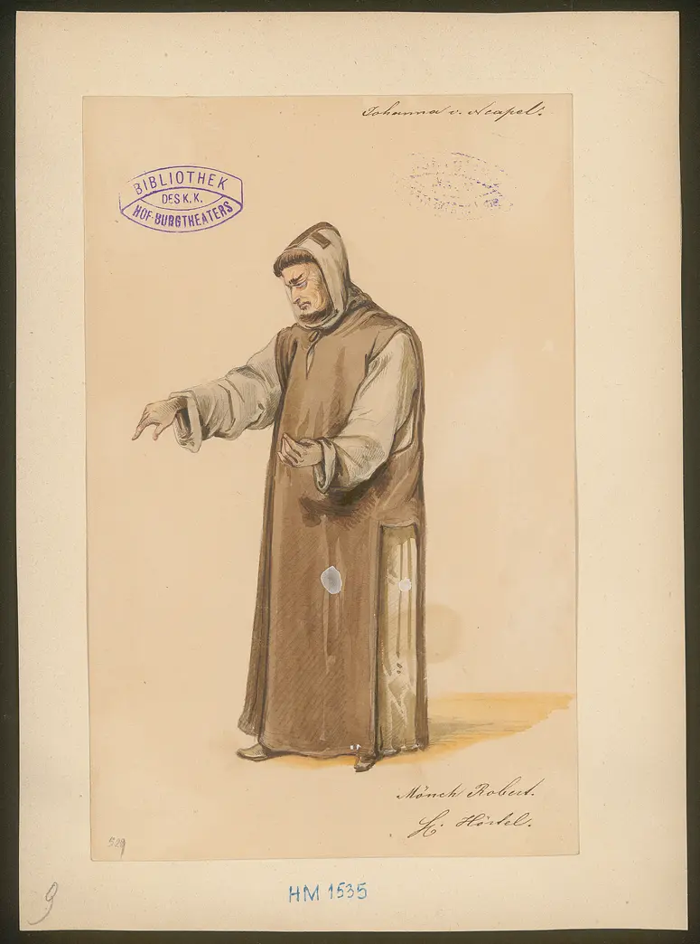 Johanna von Neapel, Titel der Serie: Figurinen des k.k. Hof-Burgtheaters