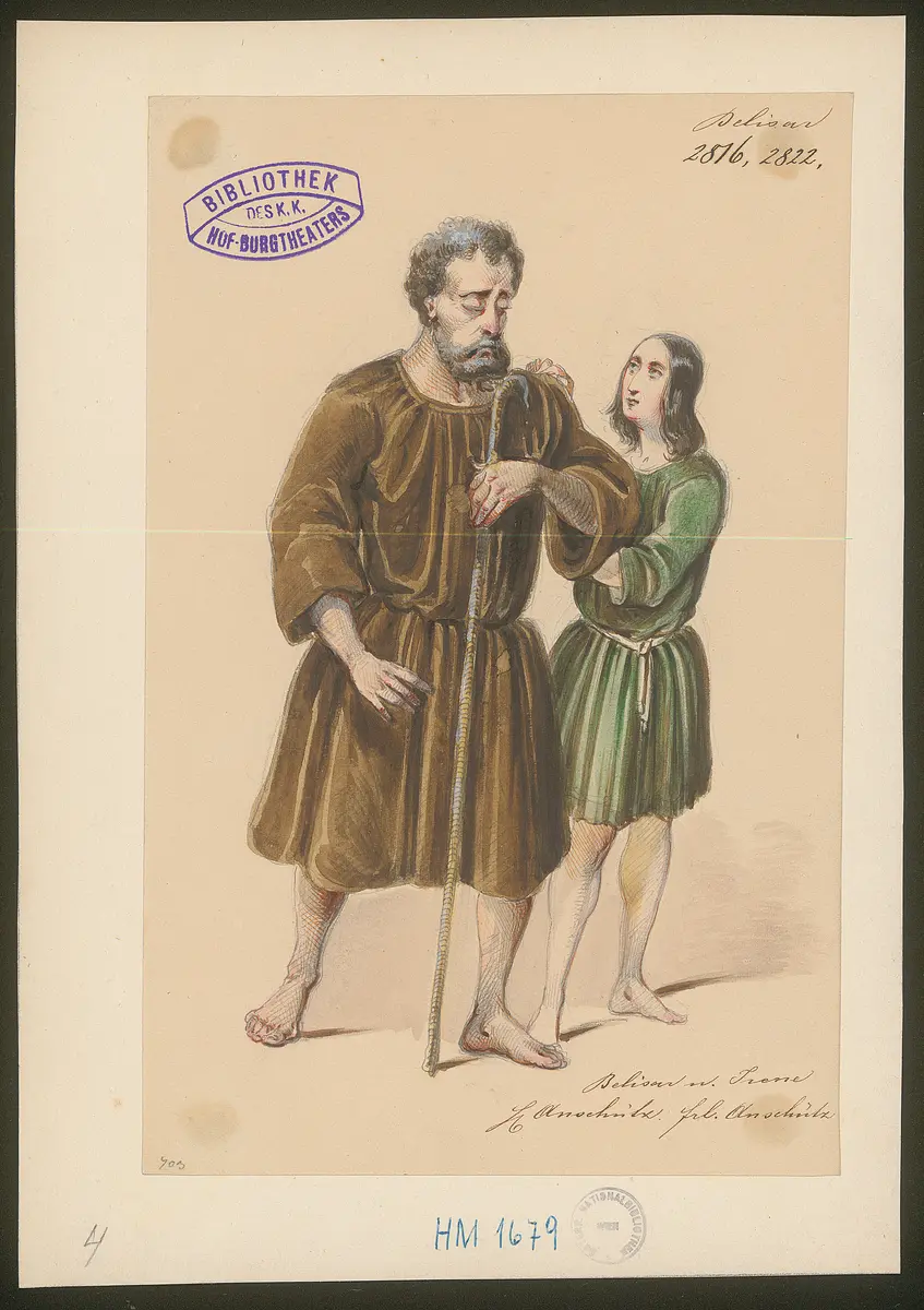 Belisar, Titel der Serie: Figurinen des k.k. Hof-Burgtheaters