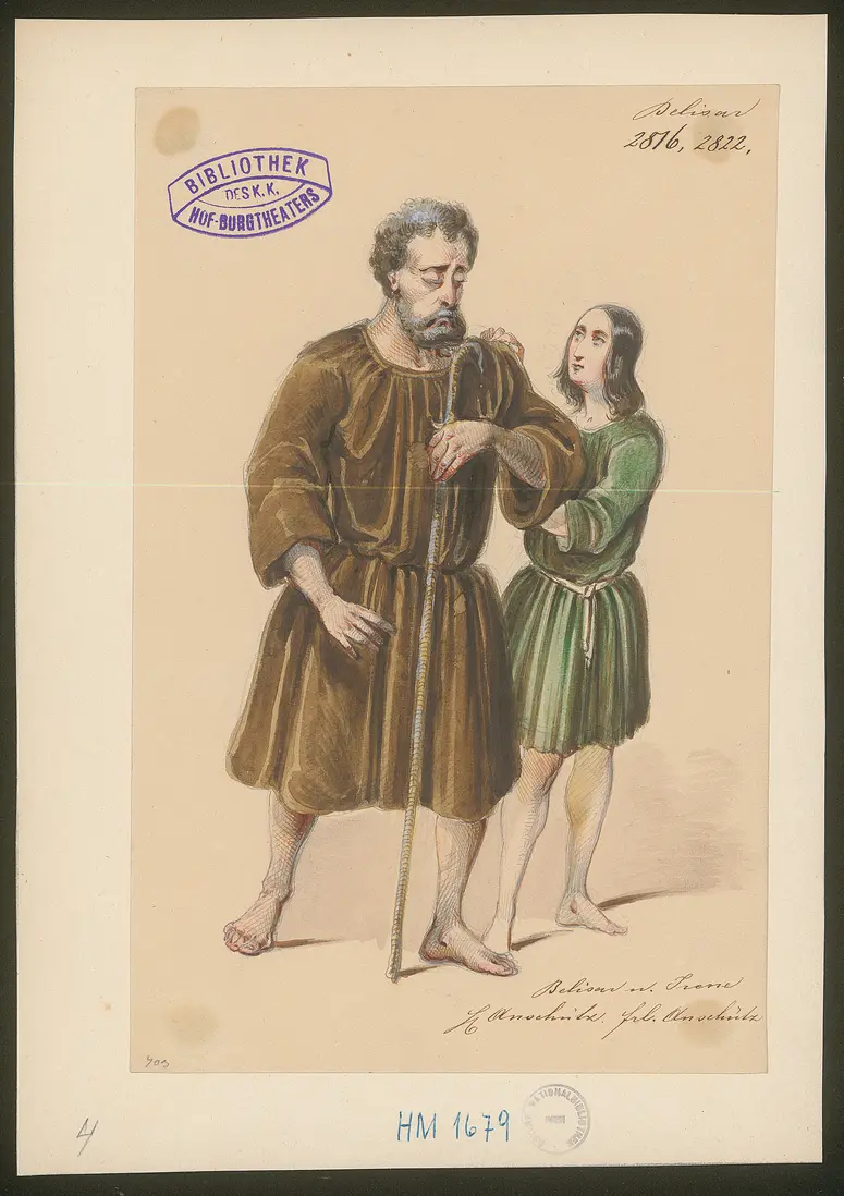 Belisar, Titel der Serie: Figurinen des k.k. Hof-Burgtheaters