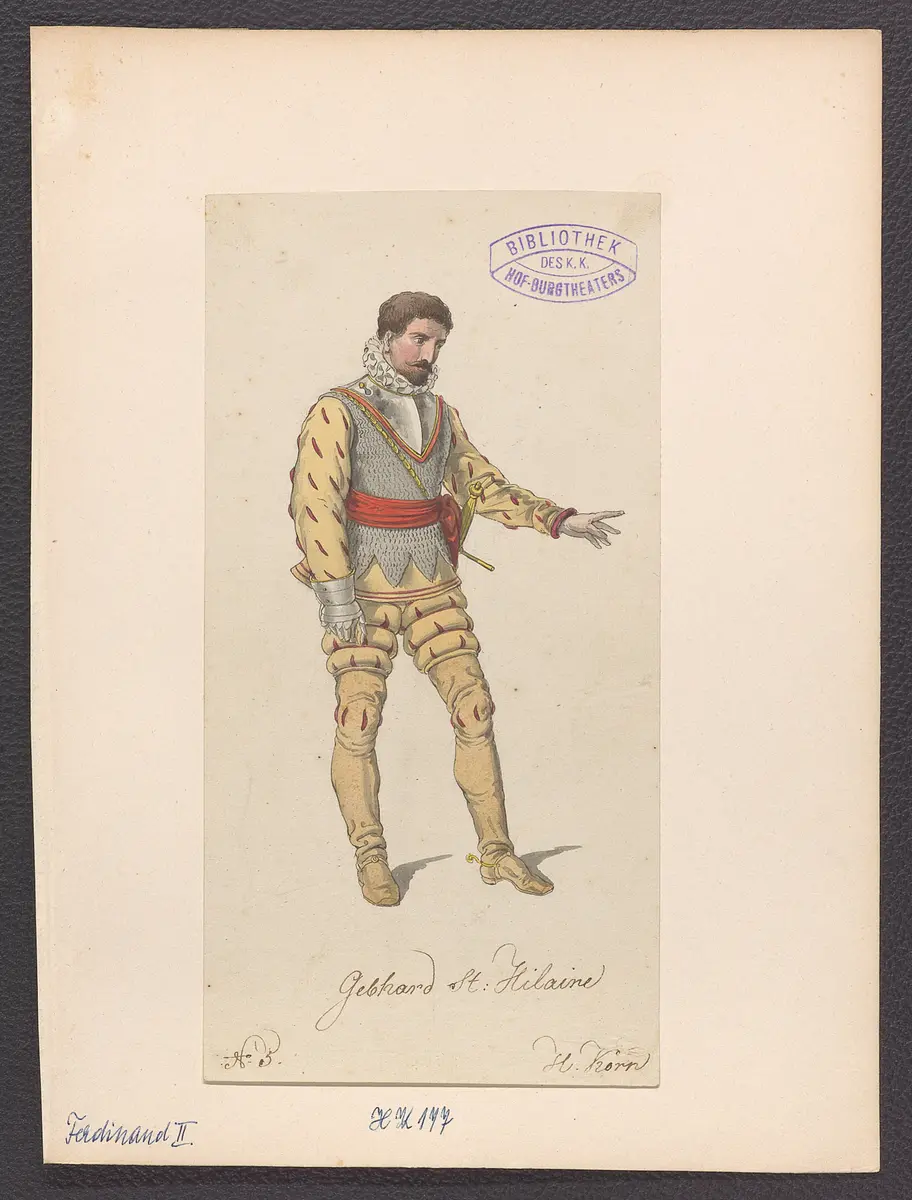 Ferdinand der Zweite, Alternativtitel: Ferdinand II., Titel der Serie: Figurinen des k.k. Hof-Burgtheaters