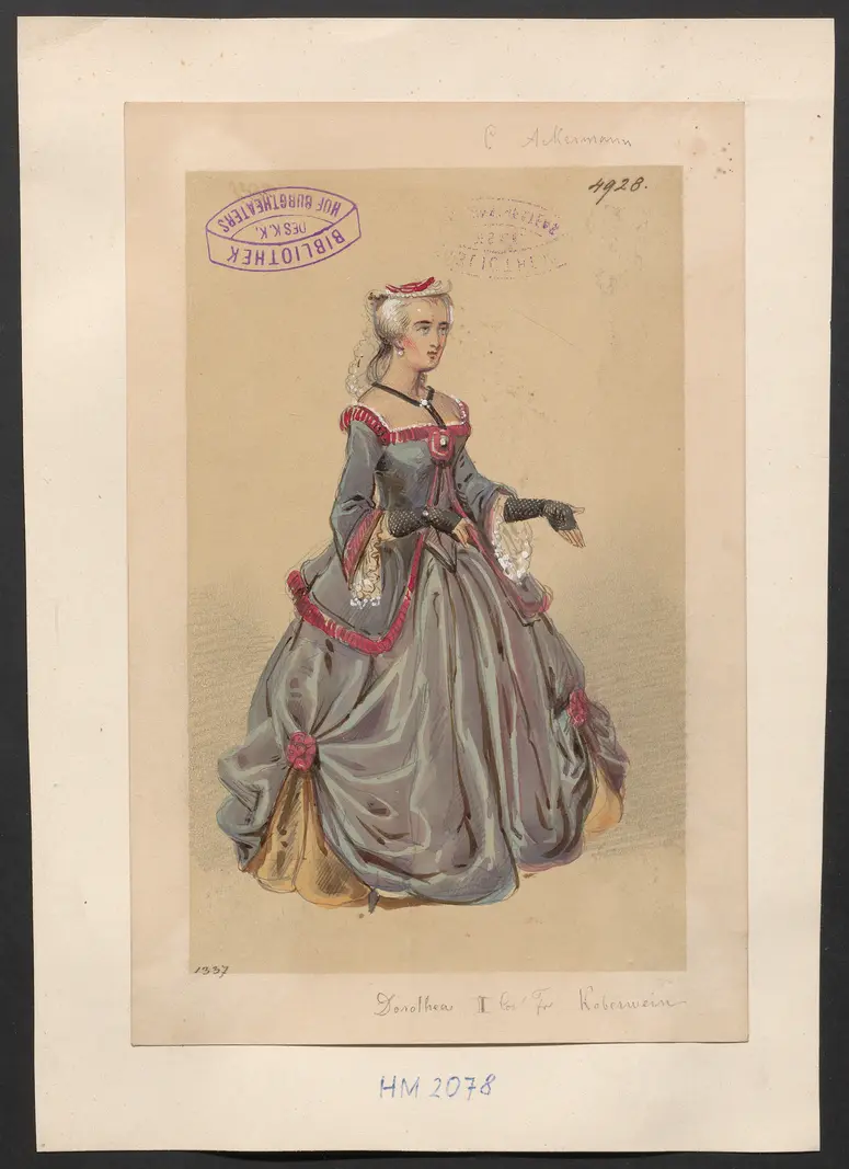 Charlotte Ackermann, Titel der Serie: Figurinen des k.k. Hof-Burgtheaters
