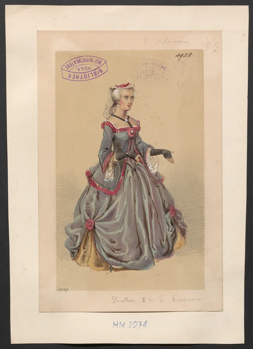 Charlotte Ackermann, Titel der Serie: Figurinen des k.k. Hof-Burgtheaters