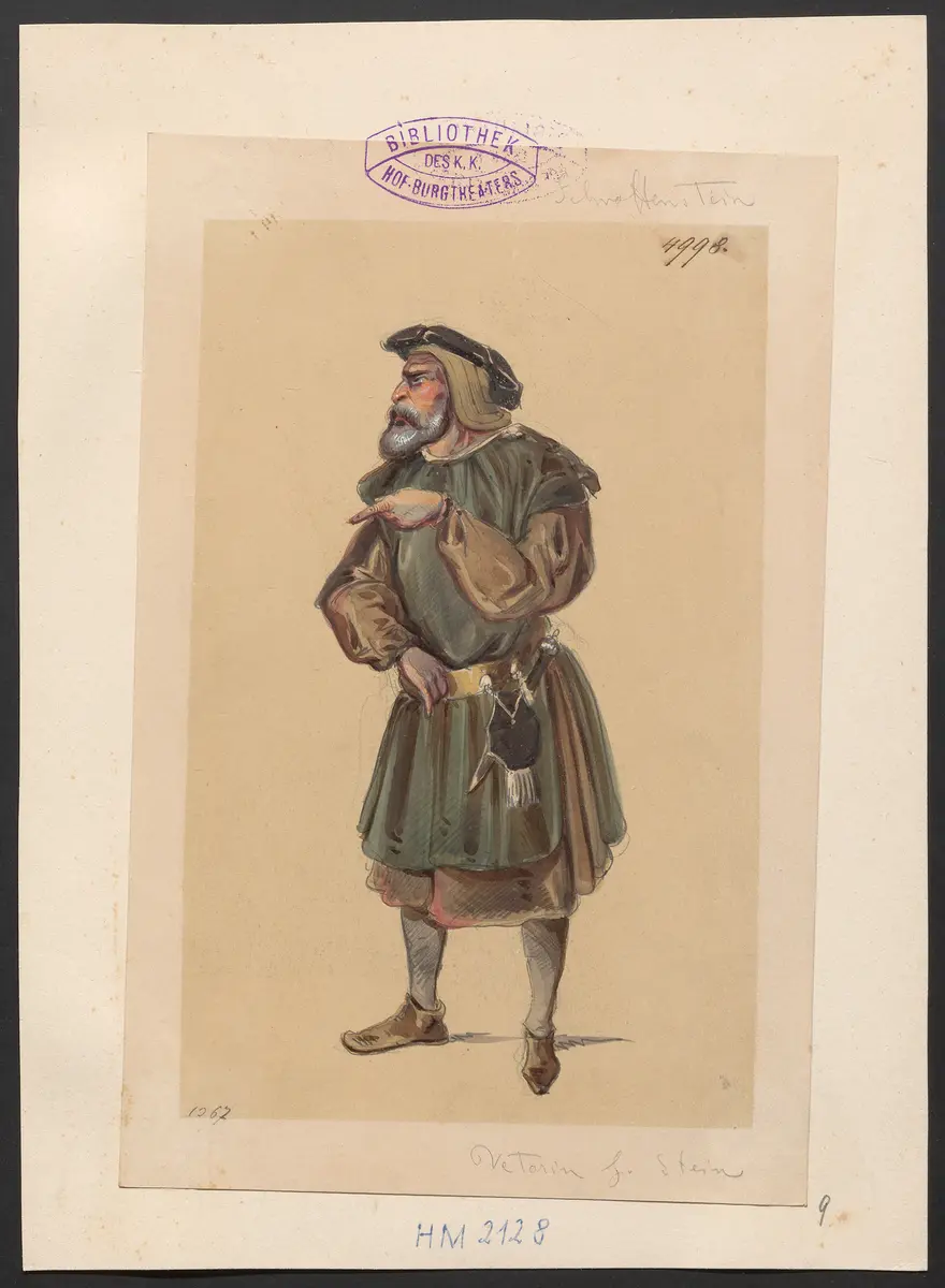 Die Familie Schroffenstein, Alternativtitel: Die Waffenbrüder, Titel der Serie: Figurinen des k.k. Hof-Burgtheaters