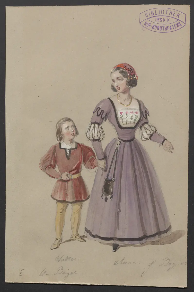 Kunz von Kaufung, Titel der Serie: Figurinen des k.k. Hof-Burgtheaters