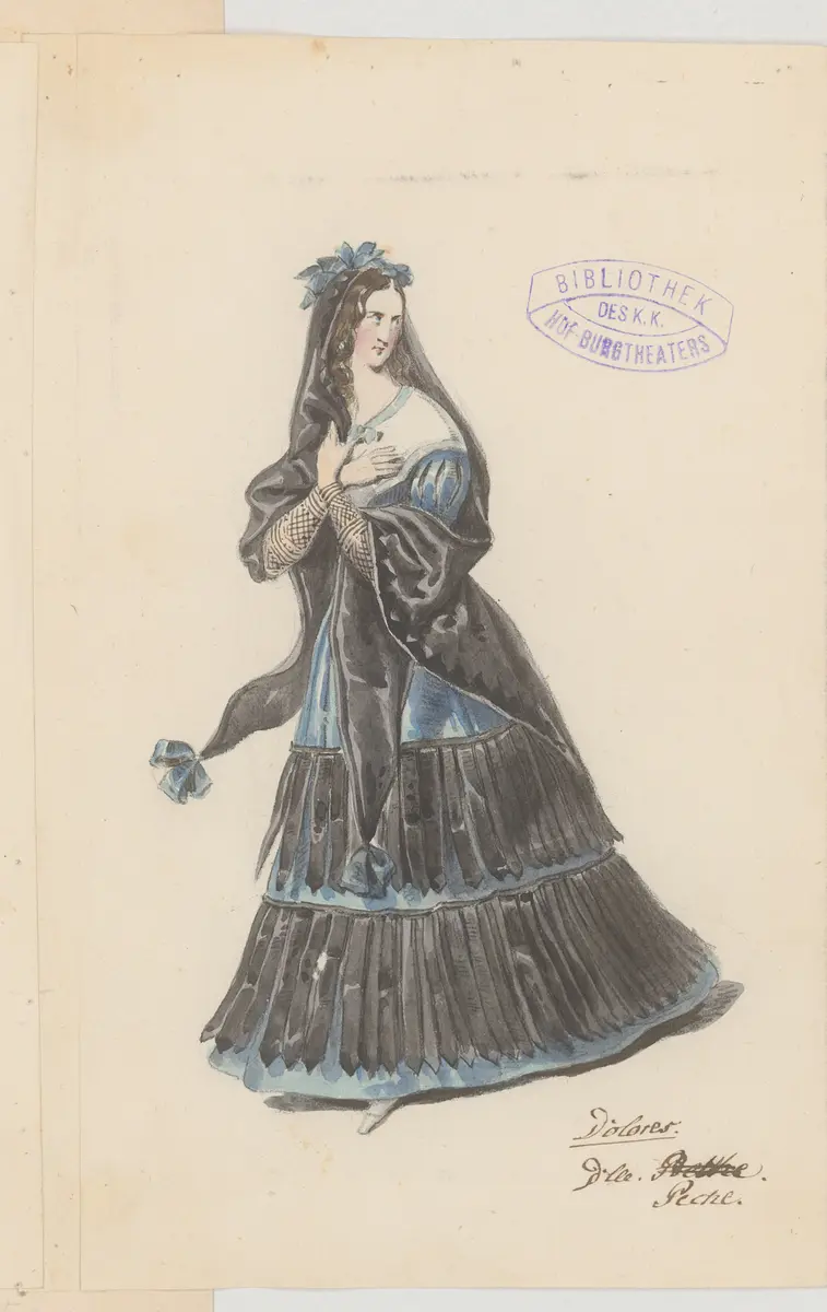 Ein weibliches Herz, Titel der Serie: Figurinen des k.k. Hof-Burgtheaters