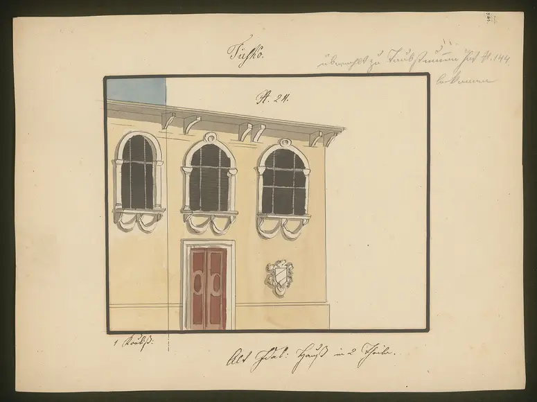 Die Verschwörung des Fiesco zu Genua, Titel der Serie: Dekorationsfundus der Hoftheater (Altbestand aus der ersten Hälfte des 19. Jh.), Suchtitel: Der Taubstumme, Alternativtitel: Der Abbé de l' Epée