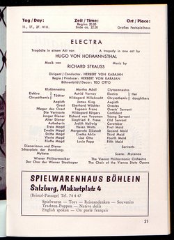 Salzburger Festspiele 1964, Titel in Vorlageform: Salzburgo Festival 1964, Verweis auf Stücktitel: Cosi fan tutte, Verweis auf Stücktitel: Figaros Hochzeit, Verweis auf Stücktitel: Lucio Silla, Verweis auf Stücktitel: Die Zauberflöte, Verweis auf Stücktitel: Ariadne auf Naxos, Verweis auf Stücktitel: Elektra, Verweis auf Stücktitel: Der Rosenkavalier, Verweis auf Stücktitel: Macbeth, Verweis auf Stücktitel: Jedermann, Verweis auf Stücktitel: Faust, Verweis auf Stücktitel: Die lustigen Weiber von Windsor