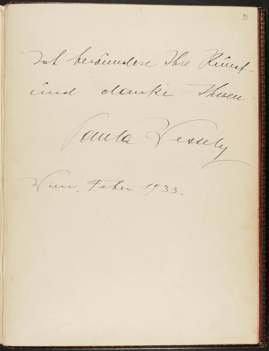 Gästebuch. Atelier Franz-Xaver Setzer, Wien