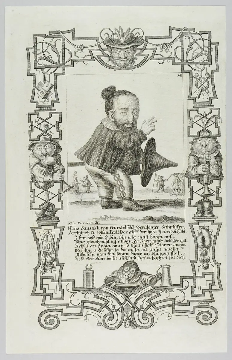 Il Callotto resuscitato oder Neü eingerichtes Zwerchen Cabinett, Hans Sausakh von Würstelfeld