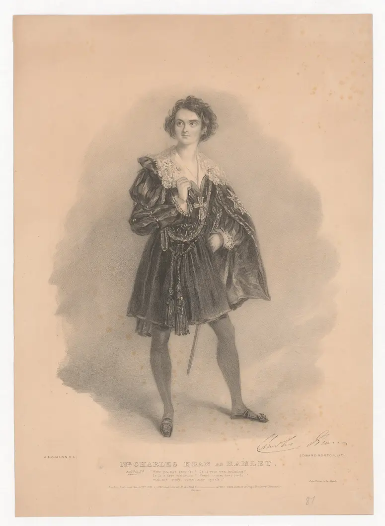 Charles Kean, Verweis auf Stücktitel: Hamlet