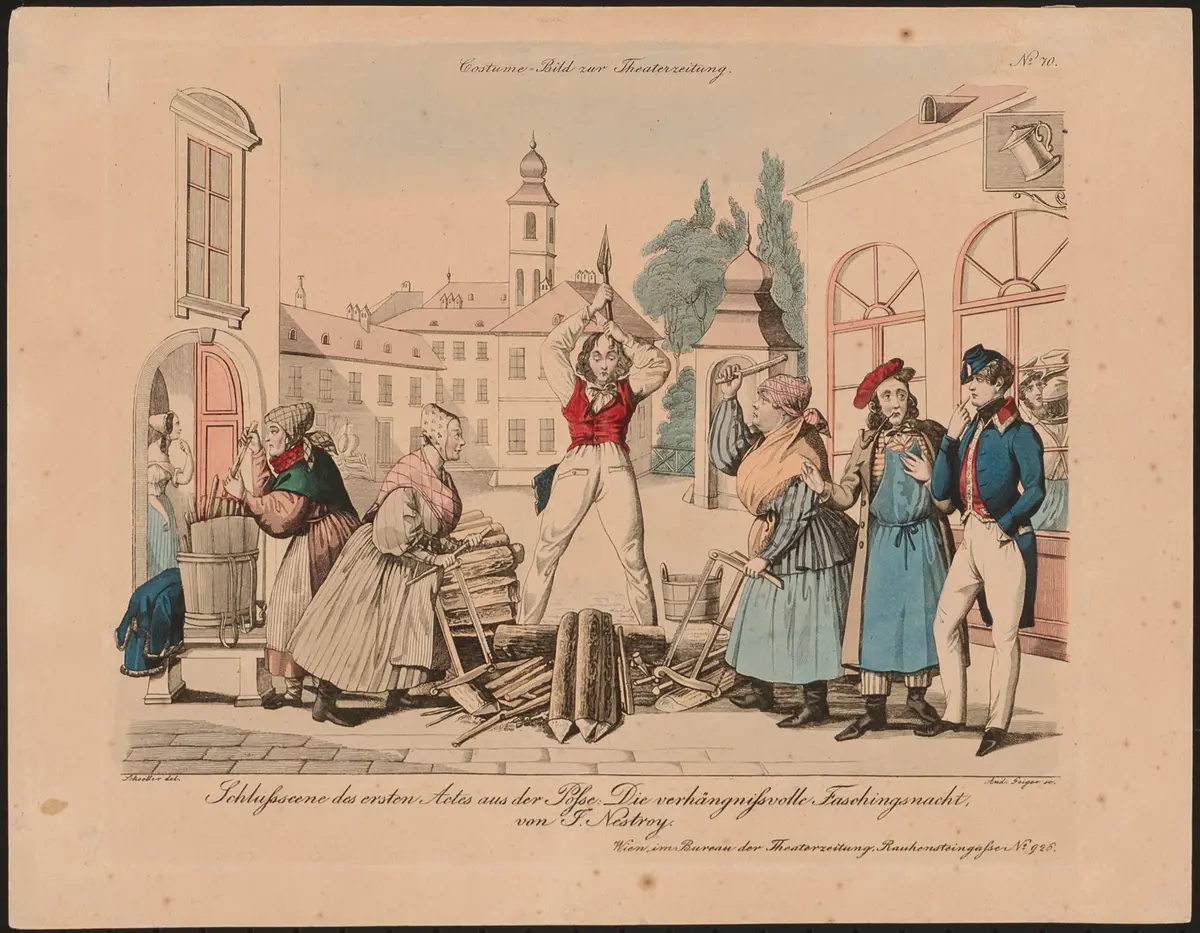 Die verhängnisvolle Faschingsnacht, Titel der Serie: Costume-Bild, Name der Zeitschrift: Wiener Theaterzeitung
