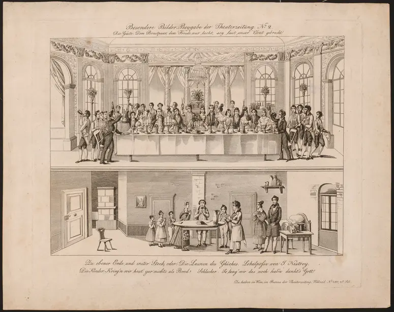 Zu ebener Erde und erster Stock, Titel der Serie: Besondere Bilder-Beygabe, Name der Zeitschrift: Wiener Theaterzeitung