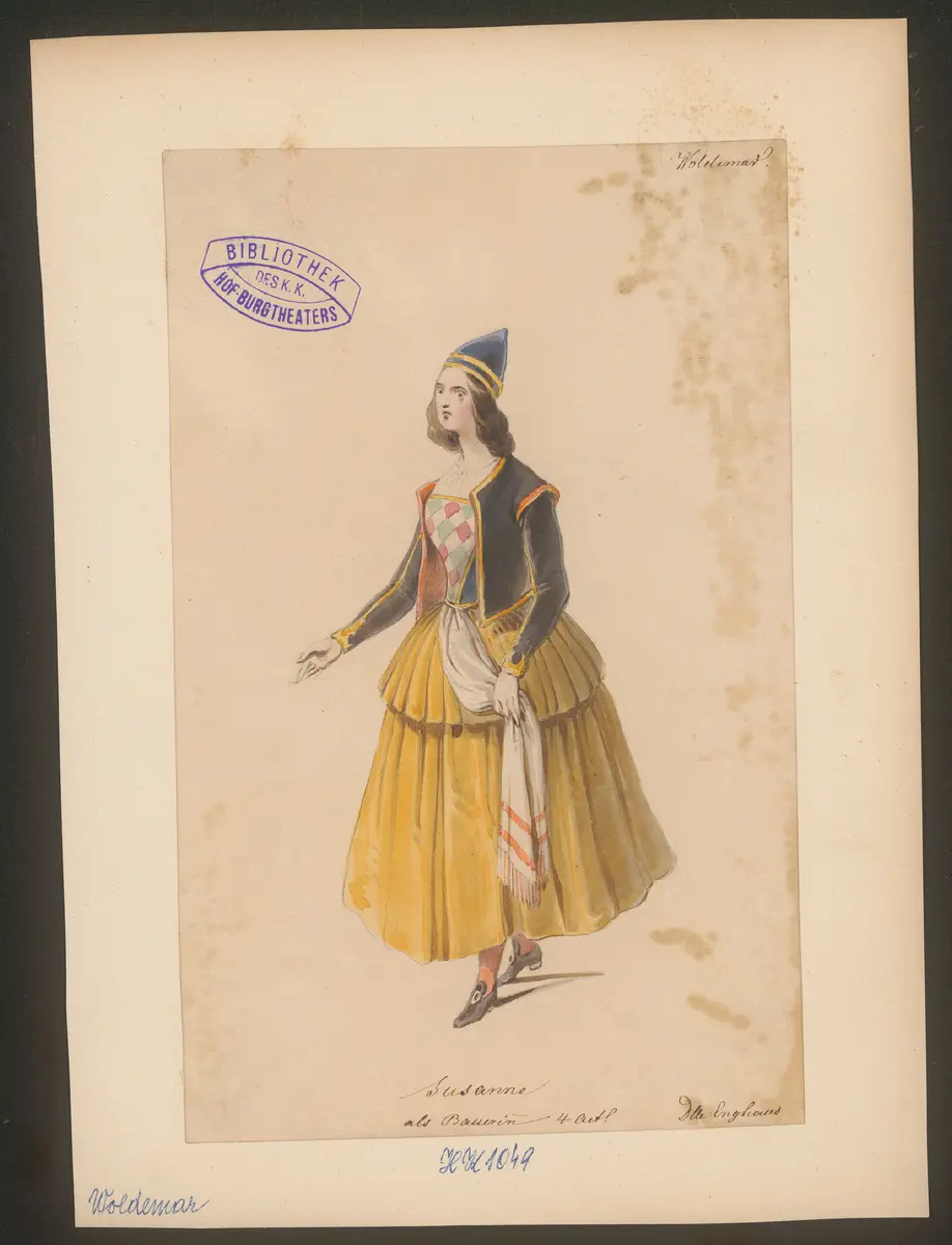 Woldemar, Titel der Serie: Figurinen des k.k. Hof-Burgtheaters