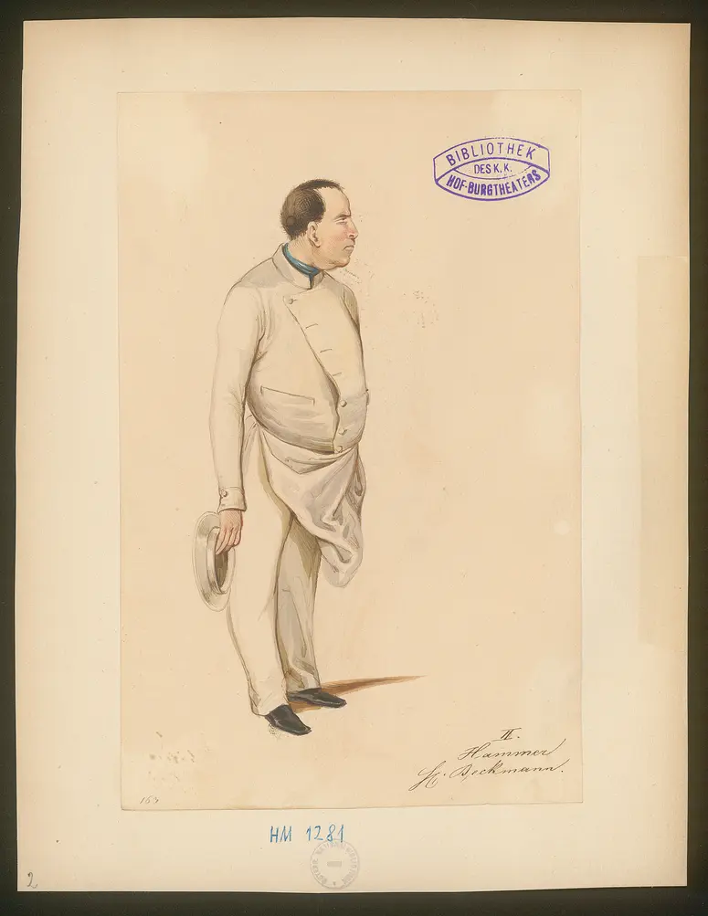 Peter im Frack, Titel der Serie: Figurinen des k.k. Hof-Burgtheaters