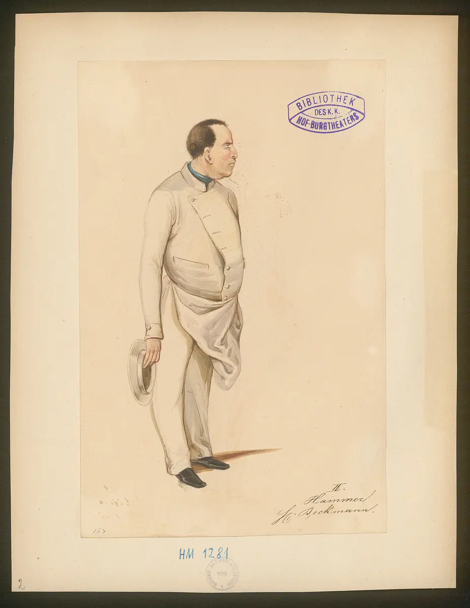 Peter im Frack, Titel der Serie: Figurinen des k.k. Hof-Burgtheaters