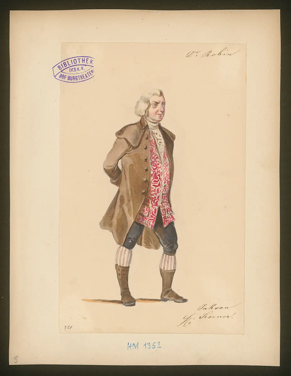 Doktor Robin, Originaltitel: Le Docteur Robin, Titel der Serie: Figurinen des k.k. Hof-Burgtheaters