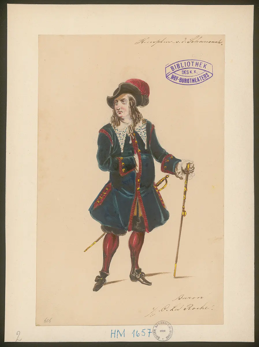 Der Hauptmann von der Scharwache, Titel der Serie: Figurinen des k.k. Hof-Burgtheaters