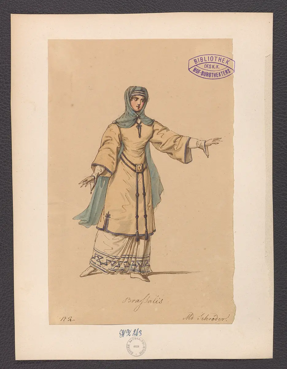 Die Feinde, Titel der Serie: Figurinen des k.k. Hof-Burgtheaters