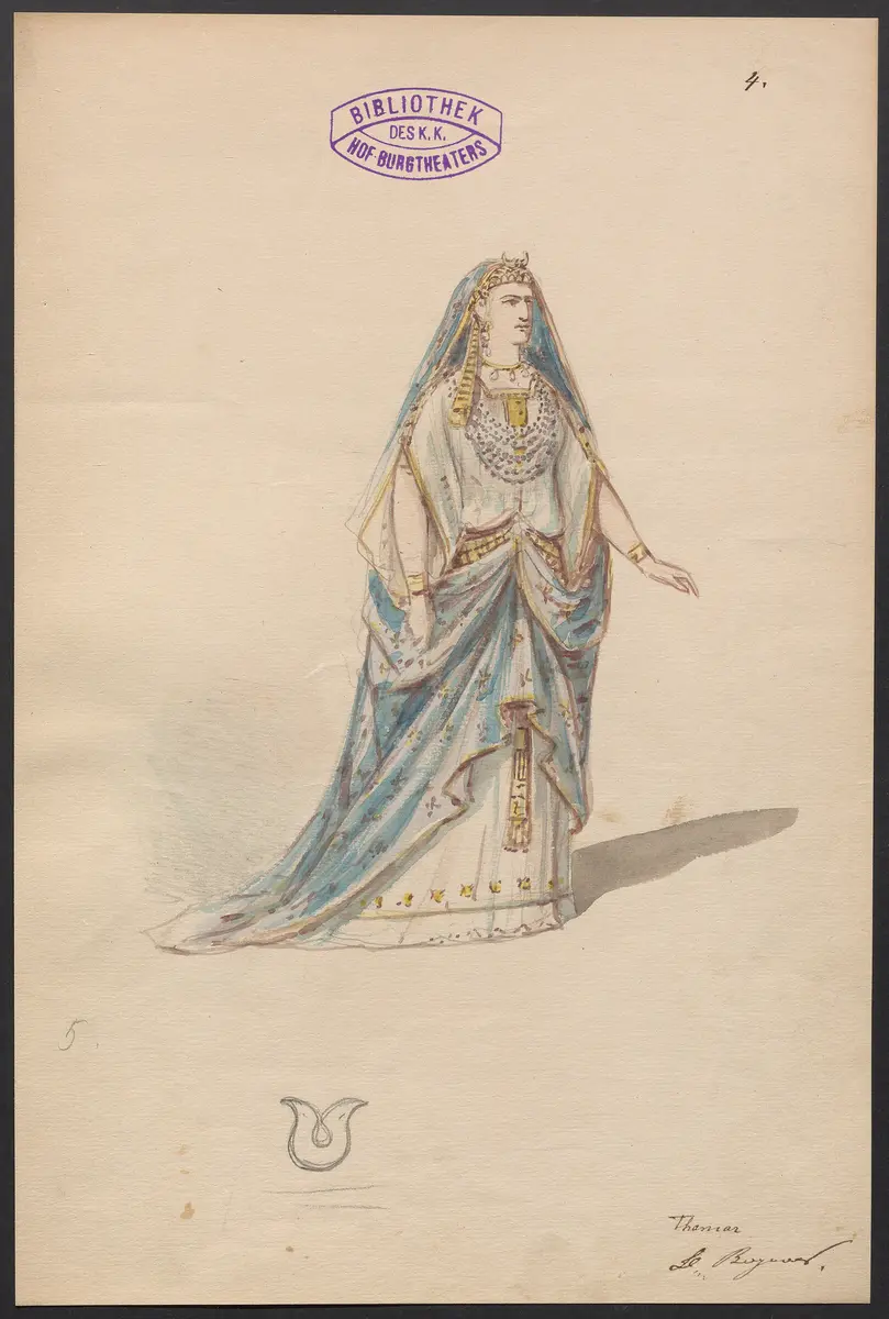 Sophonisbe, Titel der Serie: Figurinen des k.k. Hof-Burgtheaters