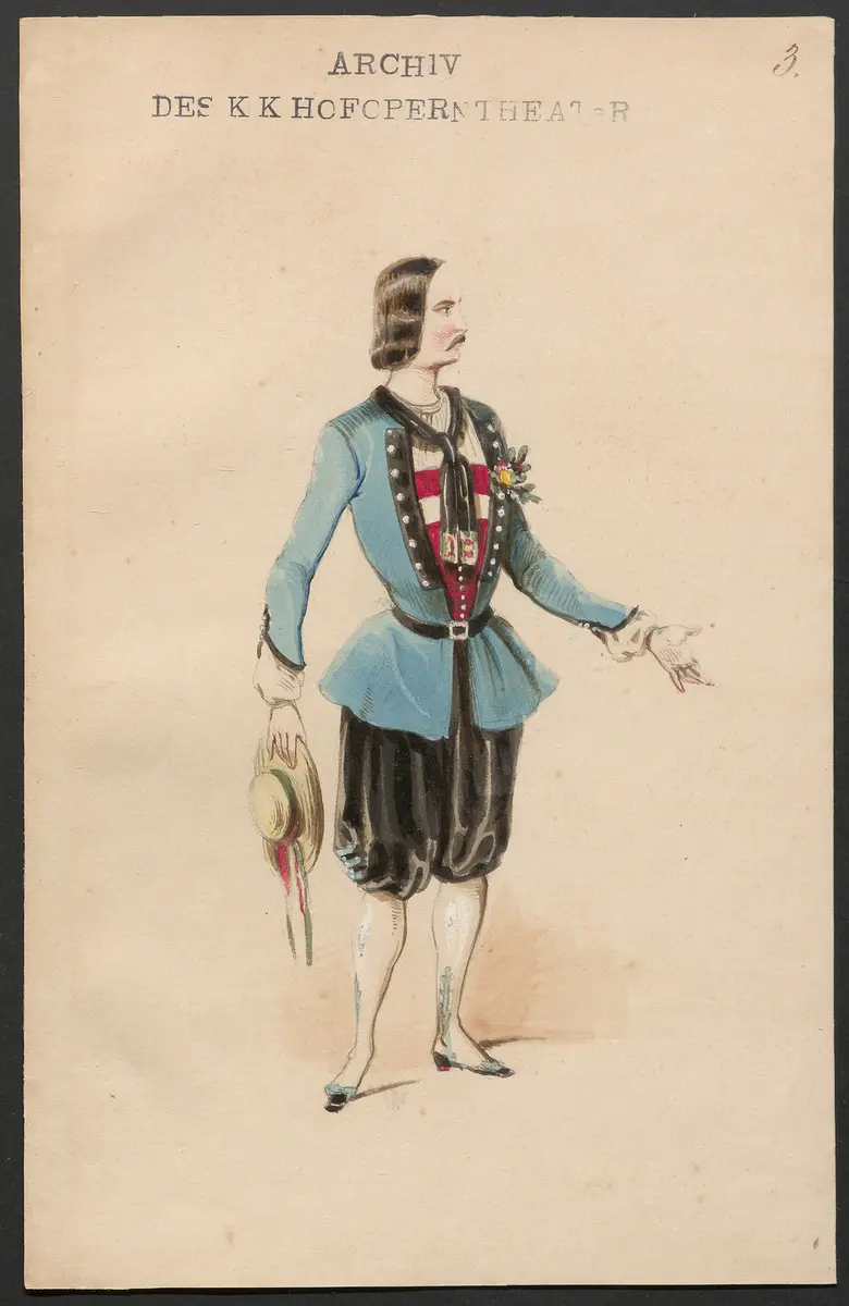 Die Nachtwandlerin, Originaltitel: La sonnambula, Titel der Serie: Figurinen des k.k. Hofoperntheaters