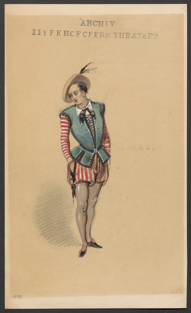 Méline, oder Die Nymphe des Tales, Suchtitel: Meline, oder Die Nymphe des Tales, Titel der Serie: Figurinen des k.k. Hofoperntheaters