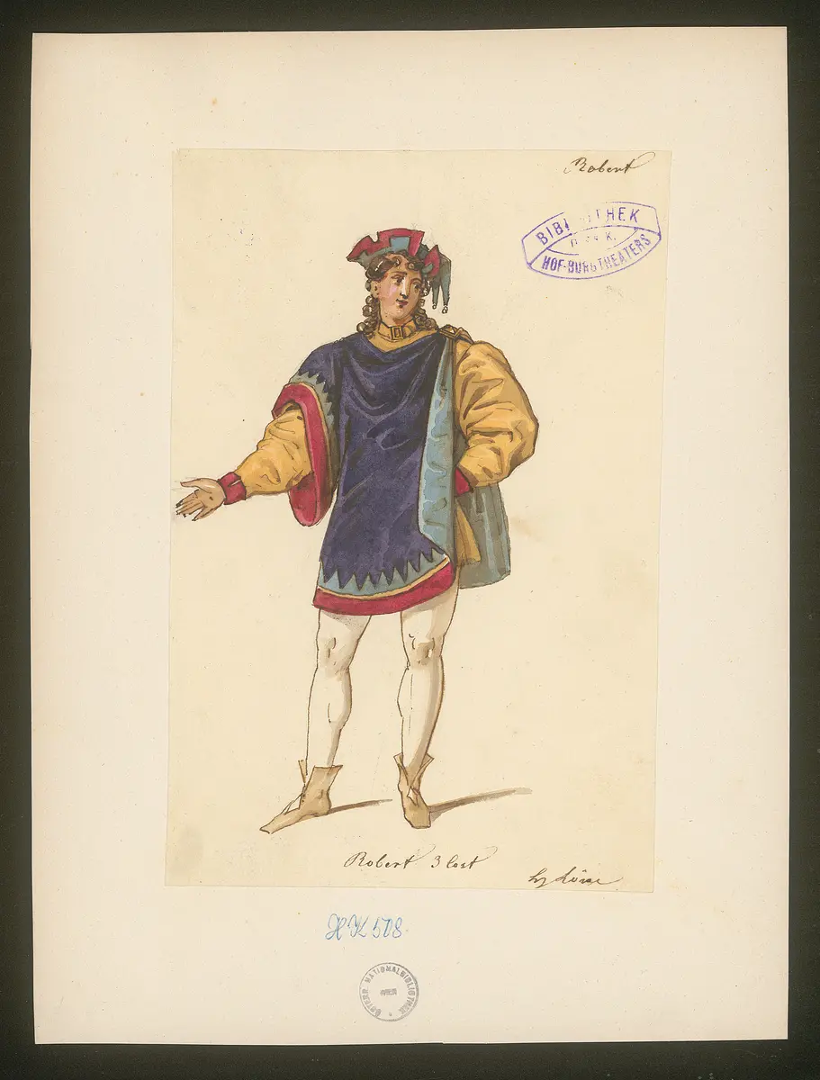 Robert der Teufel, Titel der Serie: Figurinen des k.k. Hof-Burgtheaters