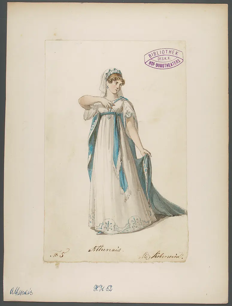 Athenais, Titel der Serie: Figurinen des k.k. Hof-Burgtheaters