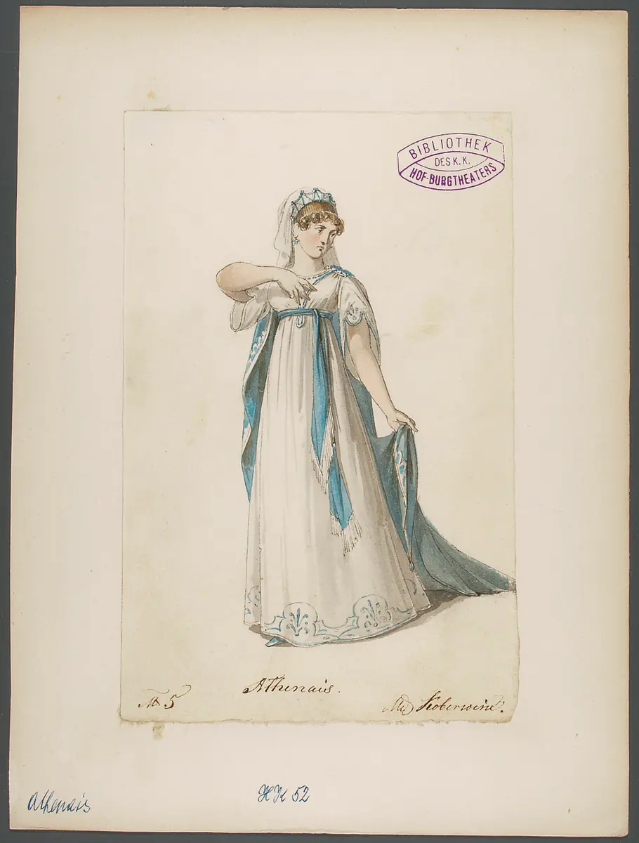Athenais, Titel der Serie: Figurinen des k.k. Hof-Burgtheaters
