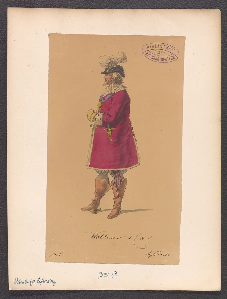 Hamburgs Befreiung, Titel der Serie: Figurinen des k.k. Hof-Burgtheaters