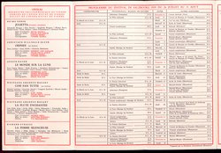 Salzburger Festspiele 1959, Titel in Vorlageform: Salzburg Festival 1959, Verweis auf Stücktitel: Julietta, Verweis auf Stücktitel: Orpheus und Eurydike, Verweis auf Stücktitel: Die Welt auf dem Monde, Verweis auf Stücktitel: Cosi fan tutte, Der Zauberflöte, Verweis auf Stücktitel: Die schweigsame Frau, Verweis auf Stücktitel: Jedermann, Verweis auf Stücktitel: Donnerstag, Verweis auf Stücktitel: Der Turm