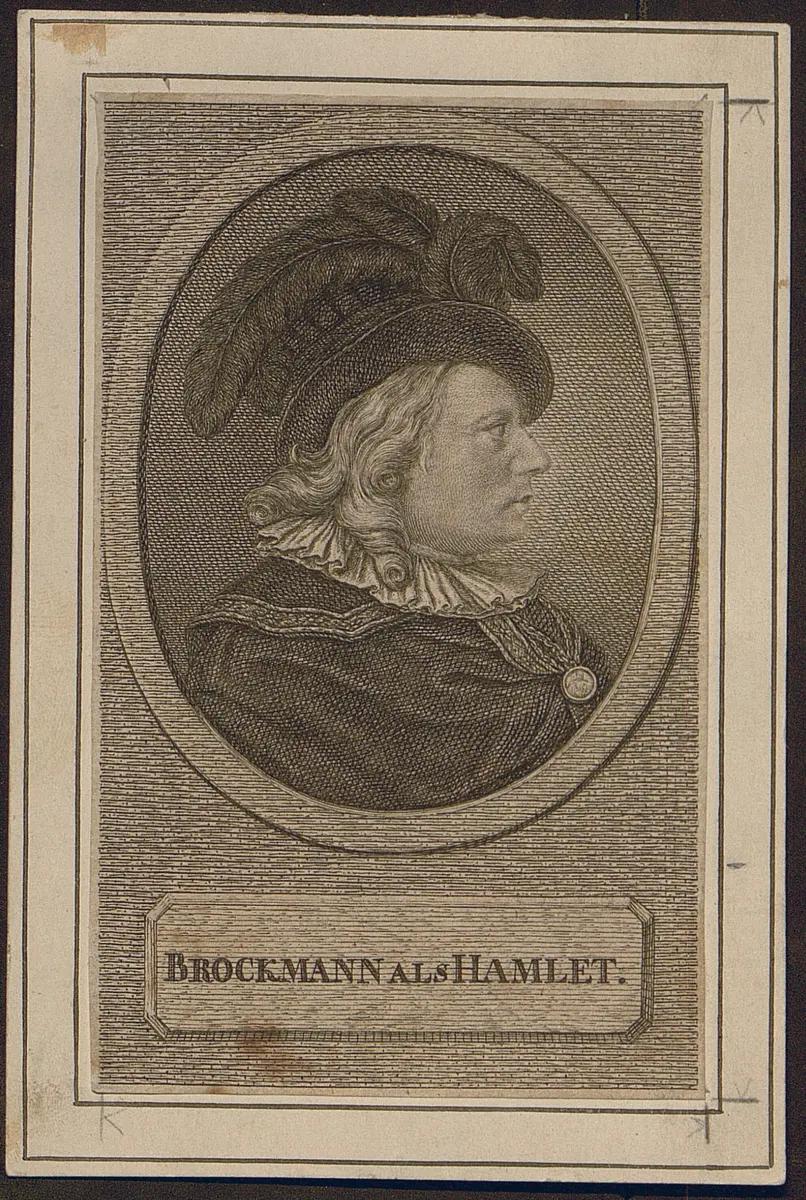 Johann Franz Hieronymus Brockmann, Verweis auf Stücktitel: Hamlet
