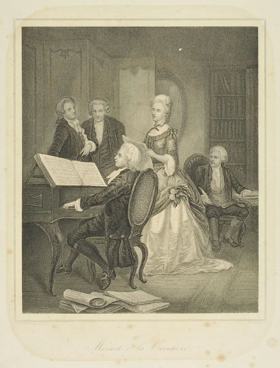 Wolfgang Amadeus Mozart, Titel in Vorlageform: Mozart e la Cavalieri