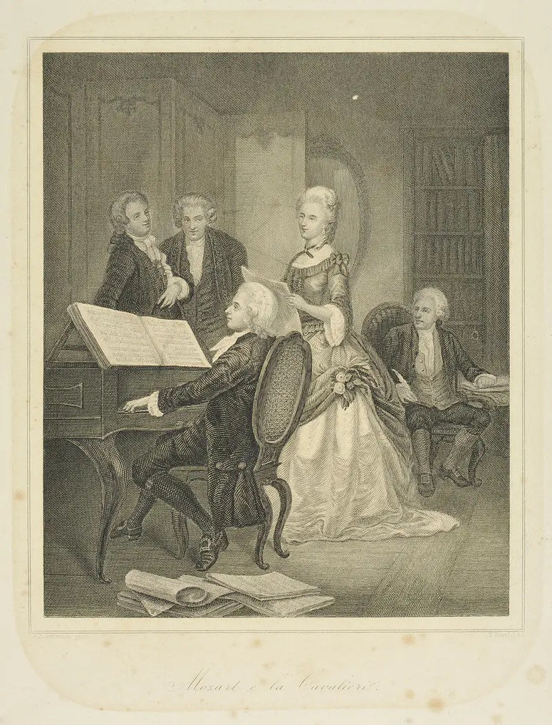 Wolfgang Amadeus Mozart, Titel in Vorlageform: Mozart e la Cavalieri