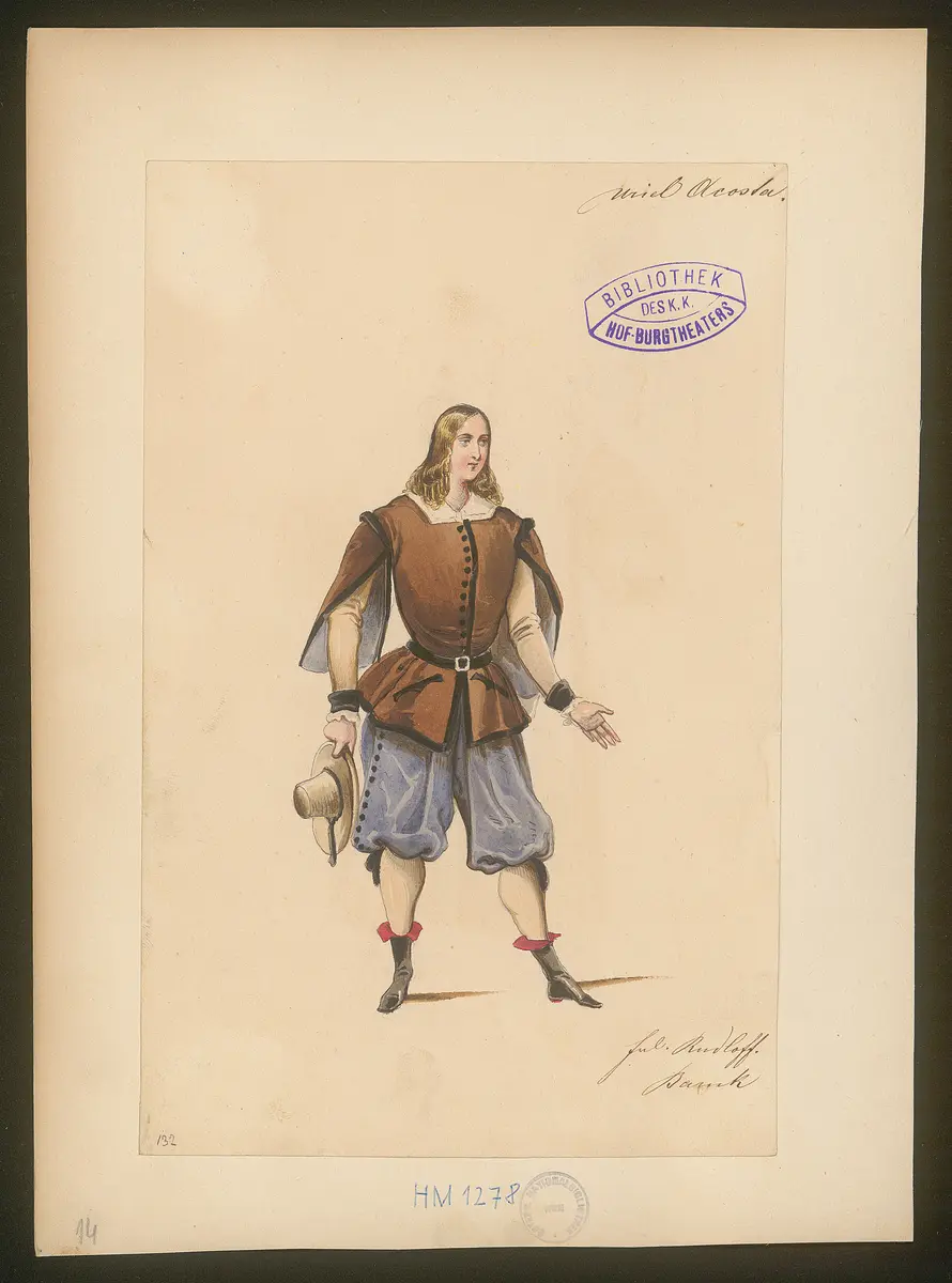 Uriel Acosta, Titel der Serie: Figurinen des k.k. Hof-Burgtheaters