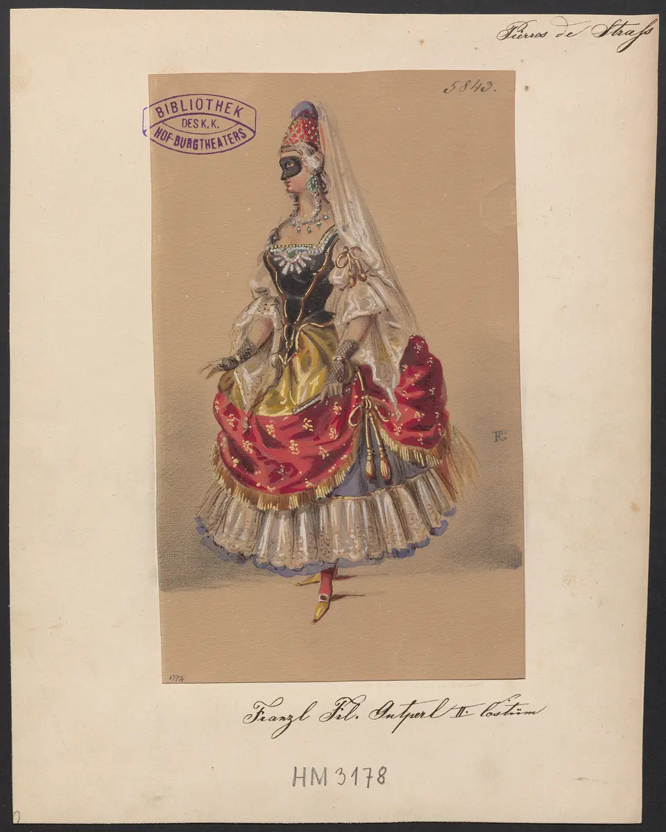 Pierres de Straß, Titel der Serie: Figurinen des k.k. Hof-Burgtheaters