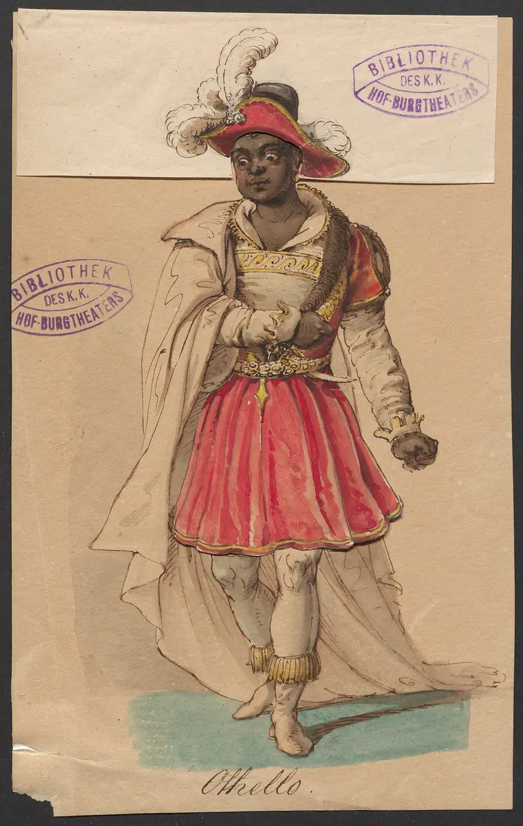 Othello, der Mohr von Venedig, Suchtitel: Othello, Originaltitel: The Tragedy of Othello, the Moor of Venice, Titel der Serie: Figurinen des k.k. Hof-Burgtheaters