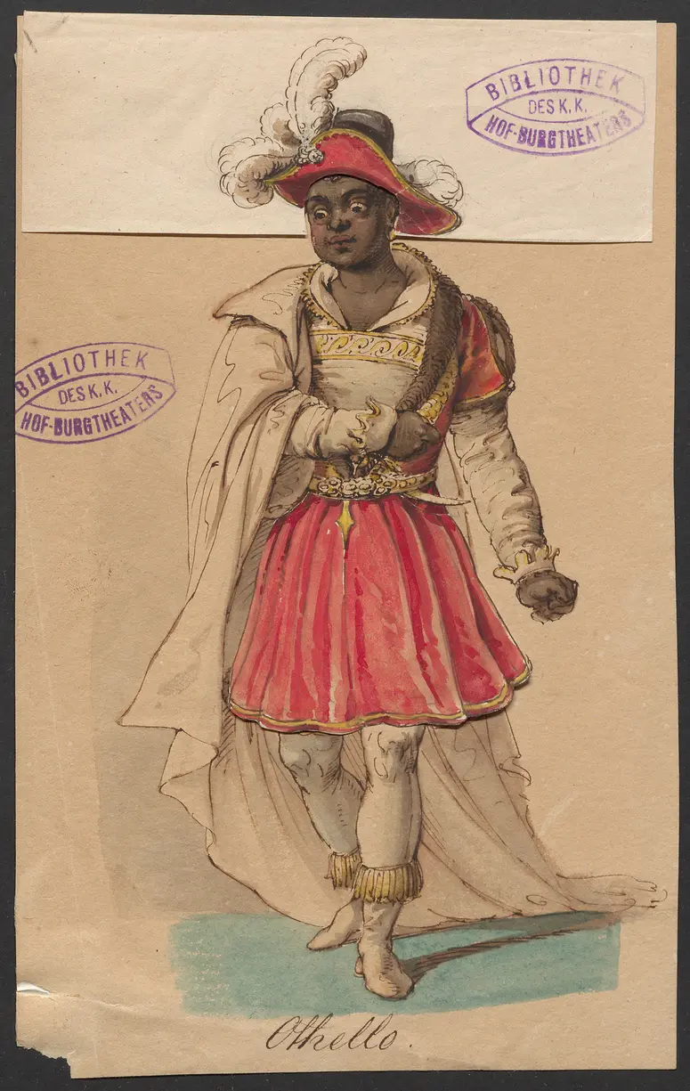 Othello, der Mohr von Venedig, Suchtitel: Othello, Originaltitel: The Tragedy of Othello, the Moor of Venice, Titel der Serie: Figurinen des k.k. Hof-Burgtheaters