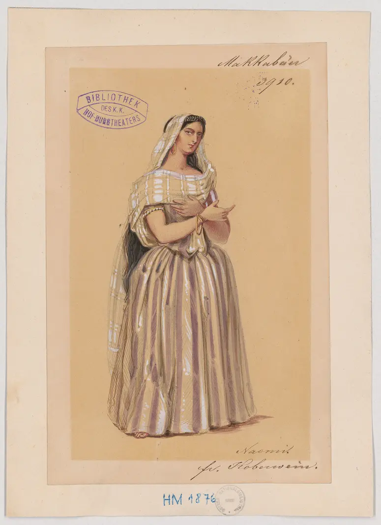 Die Makkabäer, Titel der Serie: Figurinen des k.k. Hof-Burgtheaters