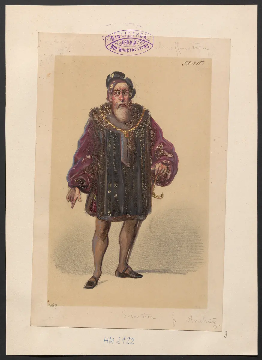 Die Familie Schroffenstein, Alternativtitel: Die Waffenbrüder, Titel der Serie: Figurinen des k.k. Hof-Burgtheaters