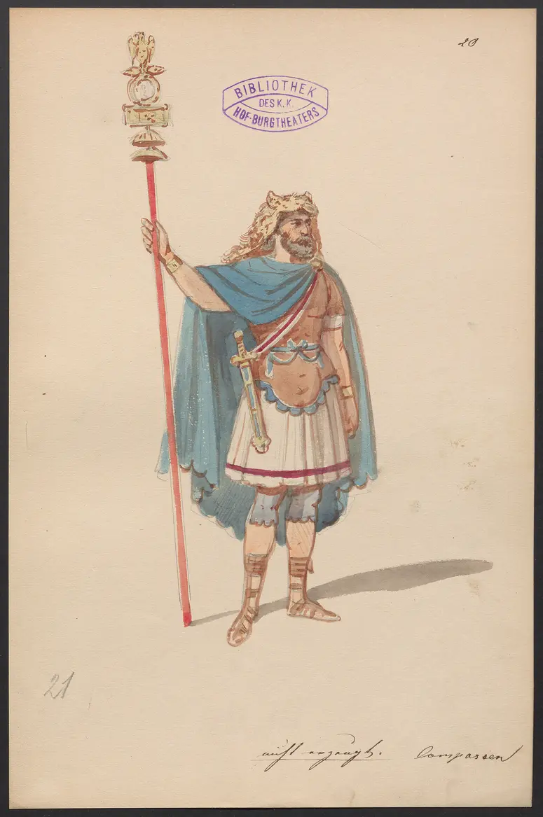 Sophonisbe, Titel der Serie: Figurinen des k.k. Hof-Burgtheaters